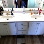Old bathroom cabinets - before photo